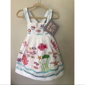 Embroidered ocean life dress 18mo